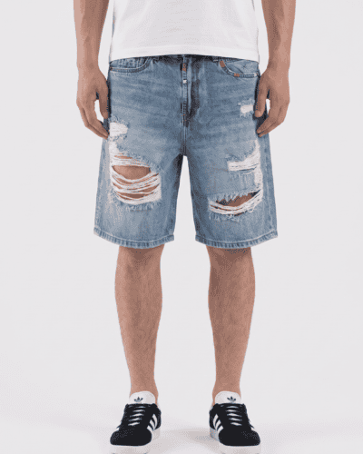 GIANNI LUPO Bermuda di jeans regular con rotture GL6505Q Azzurro