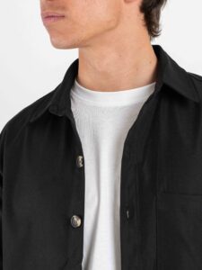 Coordinato con Camicia over a MM + Pantalone baggy 3420 Black (4)