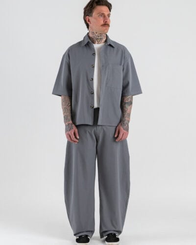 Coordinato con Camicia over a MM + Pantalone baggy 3420 Grigio Asfalto