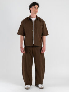 Coordinato con Camicia over a MM + Pantalone baggy 3420 Moro (1)