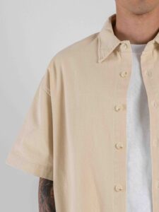 Coordinato over con Camicia MM+Jorts con coulisse L815500 Beige (3)