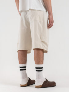 Coordinato over smanicato con bermuda baggy e coulisse in vita REG08 Beige (2)