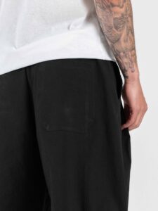 Coordinato over smanicato con bermuda baggy e coulisse in vita REG08 Black (11)