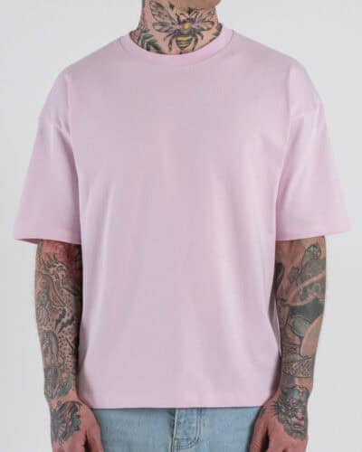 ESTASI T-shirt in cotone croppata LUNA Rosa Baby