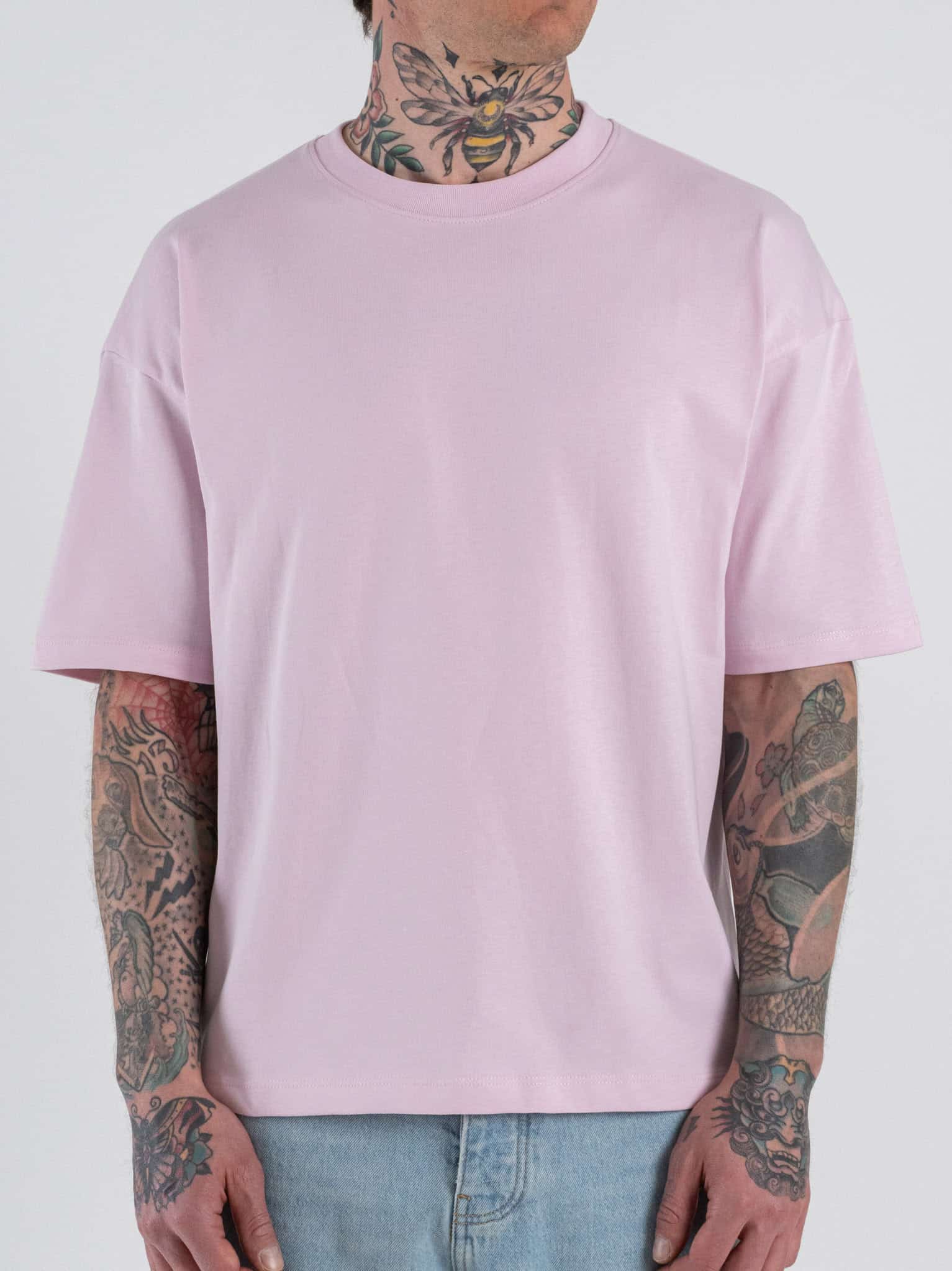 ESTASI T-shirt in cotone croppata LUNA Rosa Baby