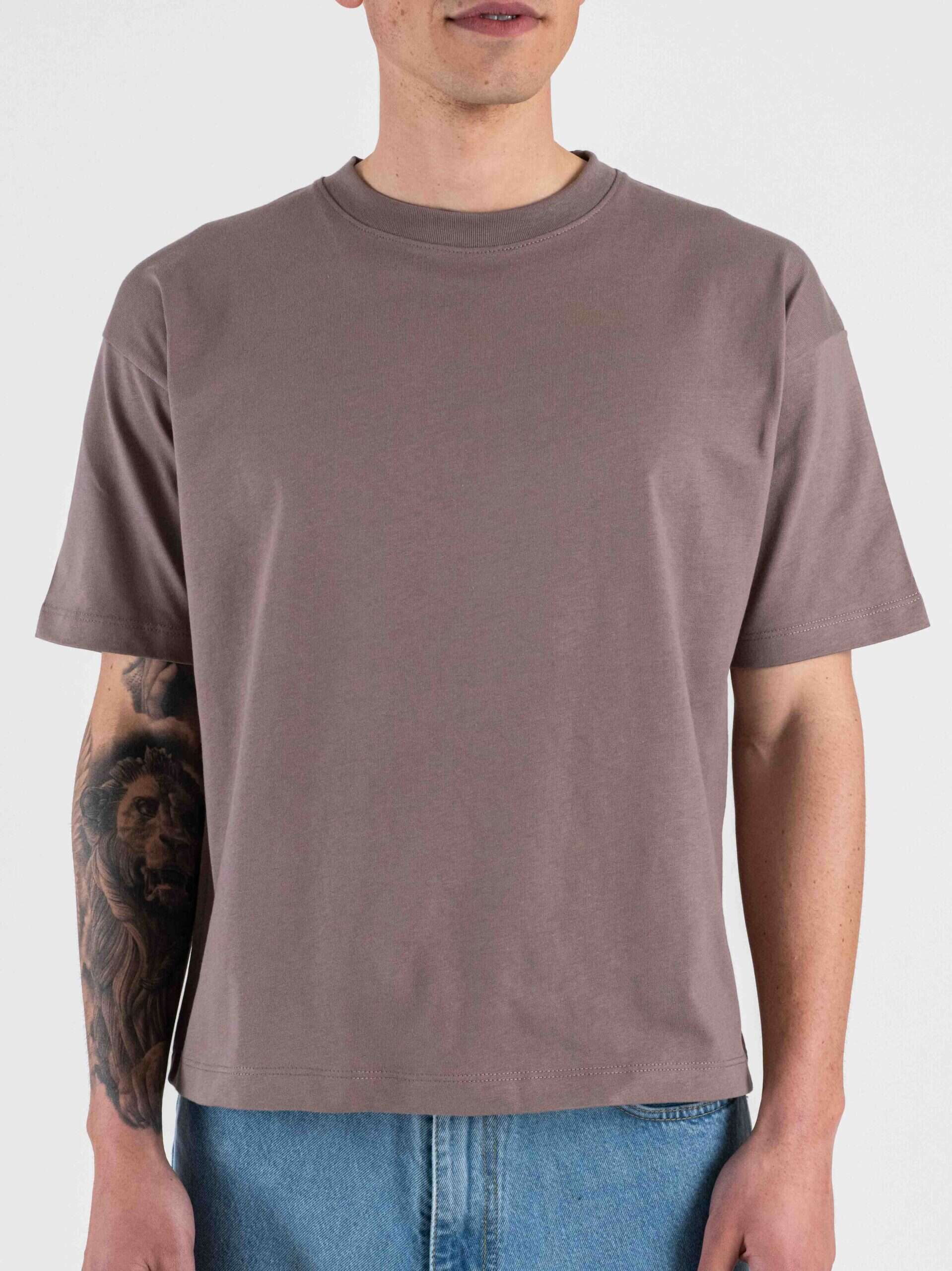 ESTASI T-shirt in cotone croppata LUNA Tortora