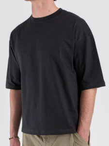 ESTASI T-shirt regular box fit TERRA Piombo (4)