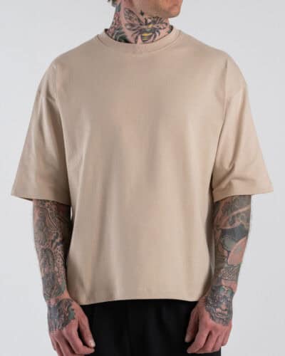 ESTASI T-shirt regular box fit TERRA Sabbia