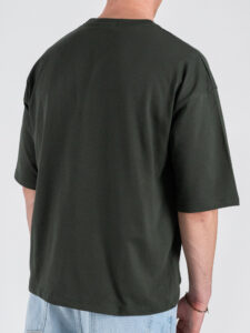 ESTASI T-shirt regular box fit TERRA Salvia (5)