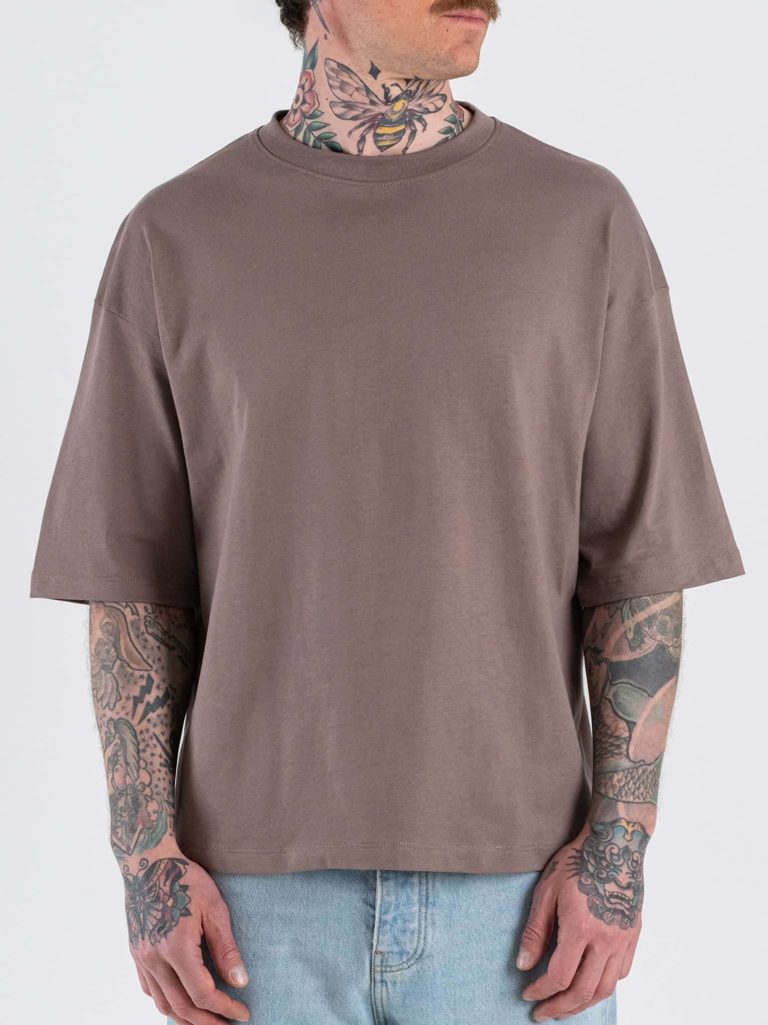 ESTASI T-shirt regular box fit TERRA Tortora