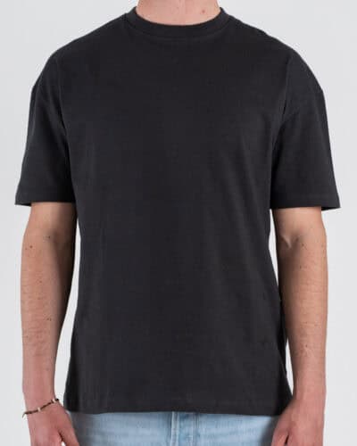 ESTASI T-shirt regular in cotone con spalla scesa SOLE Piombo