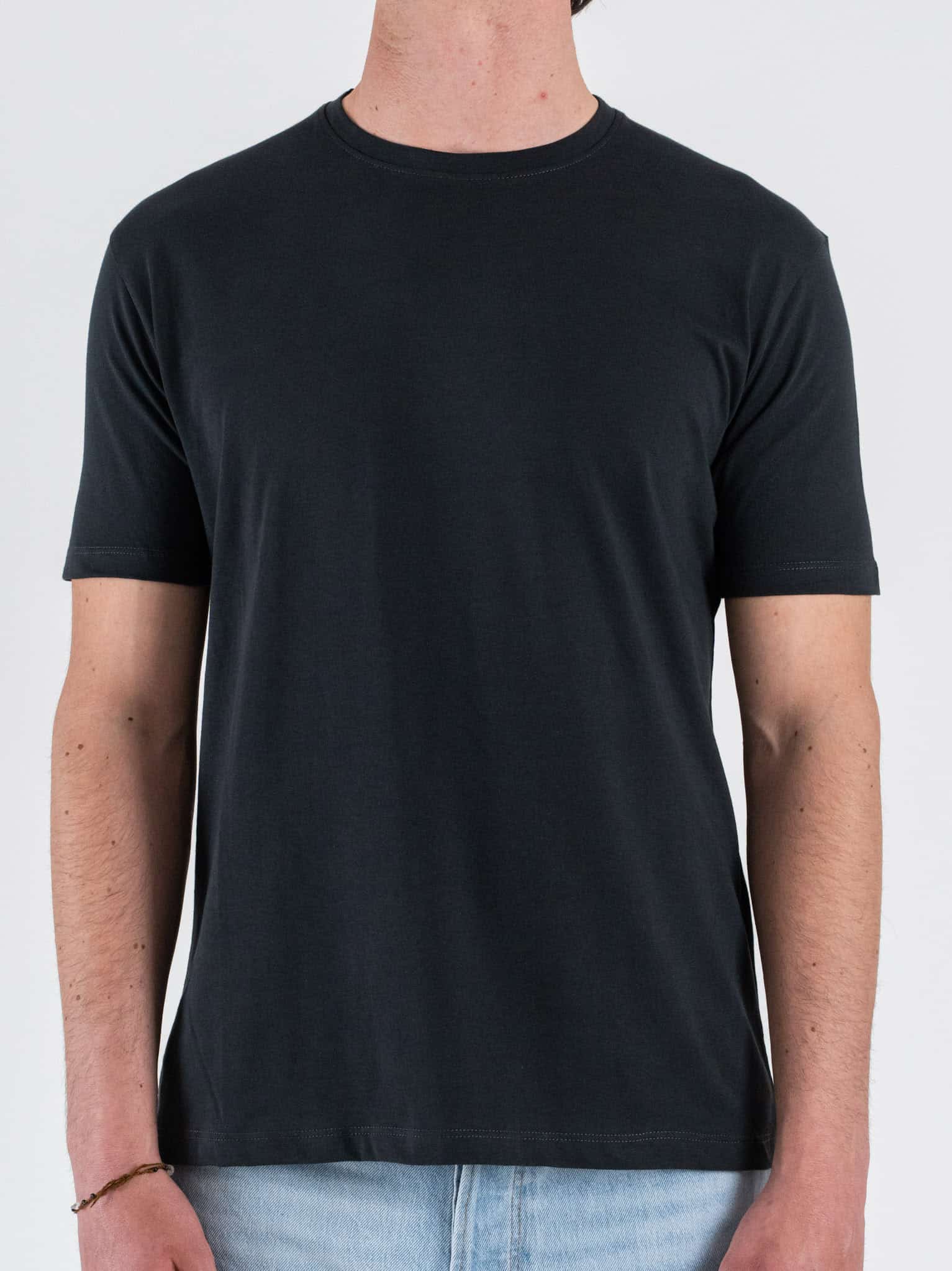 ESTASI T-shirt regular stretch in cotone MARTE Piombo