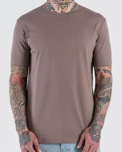 ESTASI T-shirt regular stretch in cotone MARTE Tortora