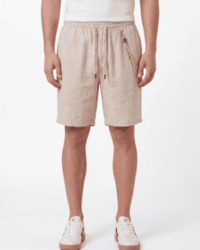 GIANNI LUPO Bermuda in lino con coulisse FJ3269 Sand