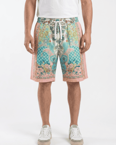 GIANNI LUPO Bermuda regular in fantasia con coulisse in vita GL1025TB Pink