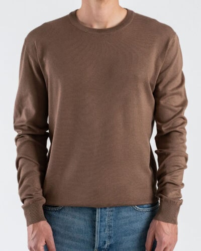 GIANNI LUPO Maglia girocollo leggera in viscosa GL512S Tabacco