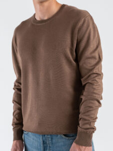 GIANNI LUPO Maglia girocollo leggera in viscosa GL512S Tabacco (4)