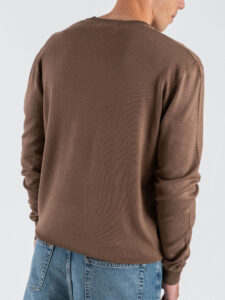 GIANNI LUPO Maglia girocollo leggera in viscosa GL512S Tabacco (5)