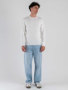 GIANNI LUPO Maglia girocollo leggera in viscosa GL512S White (1)