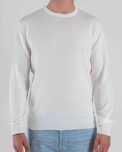 GIANNI LUPO Maglia girocollo leggera in viscosa GL512S White