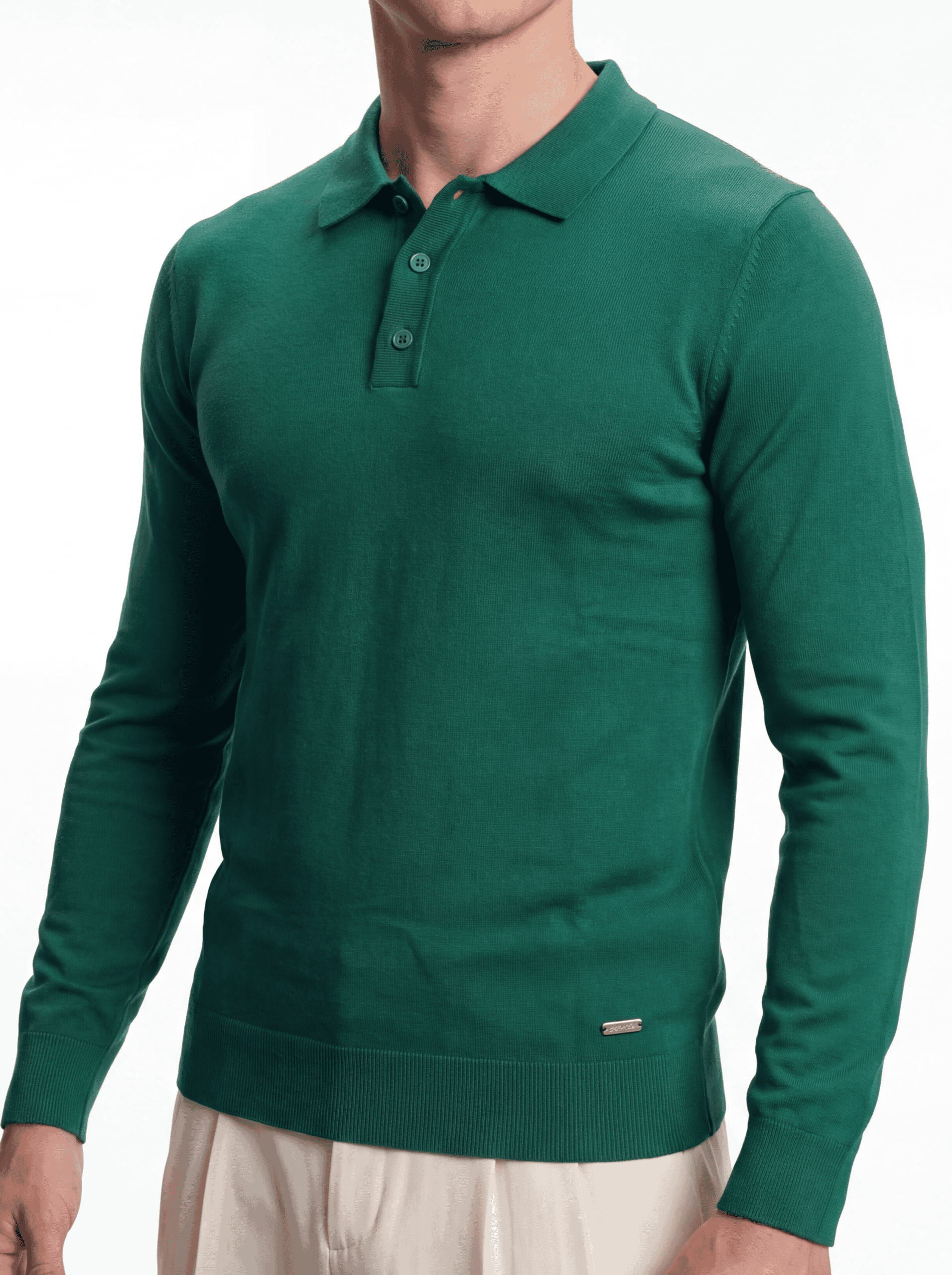 GIANNI LUPO Polo slim leggera in viscosa GL33762 Smeraldo