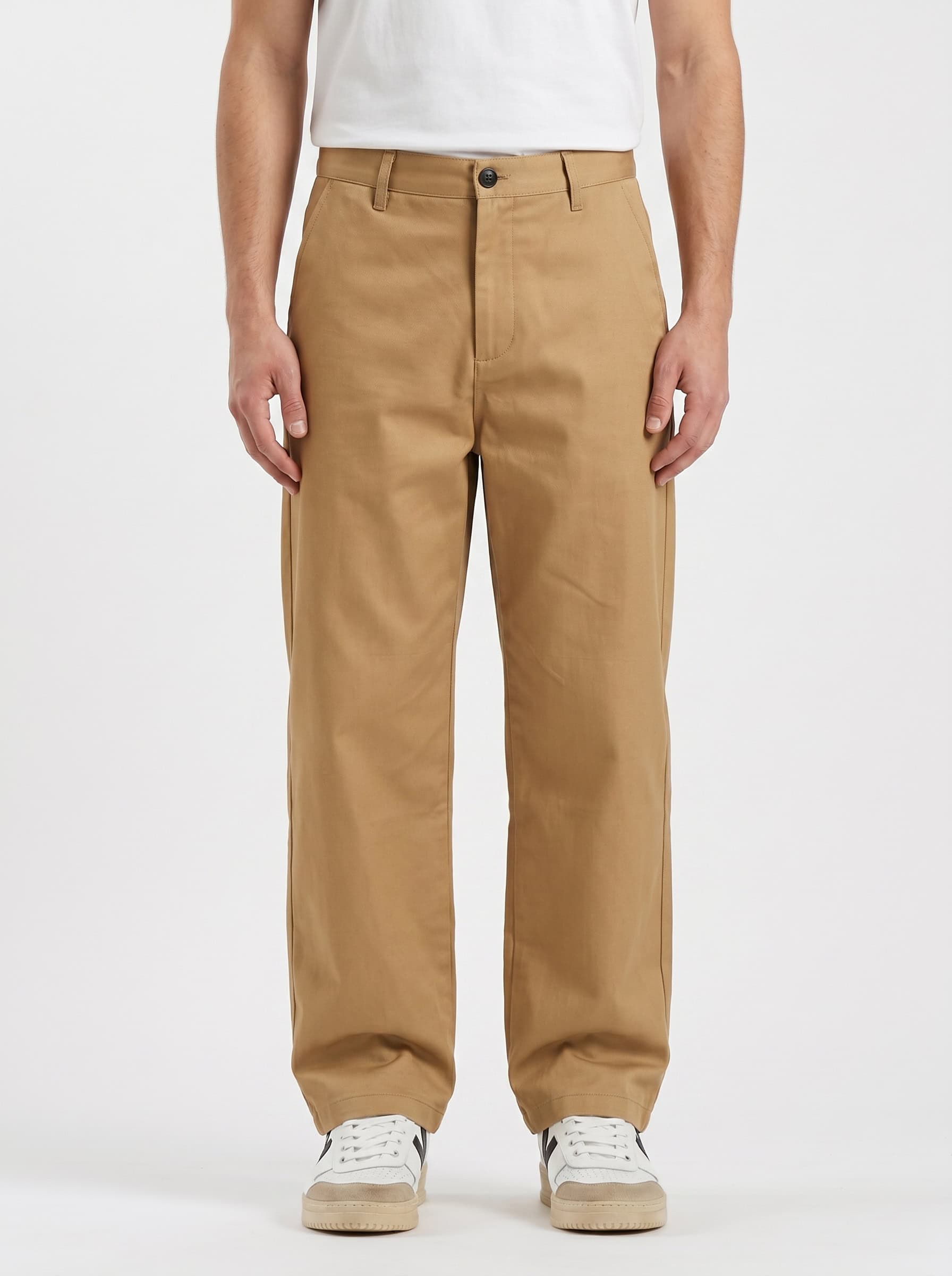 IMPERIAL Pantalone baggy in cotone elasticizzato PE6FLCD Cammello