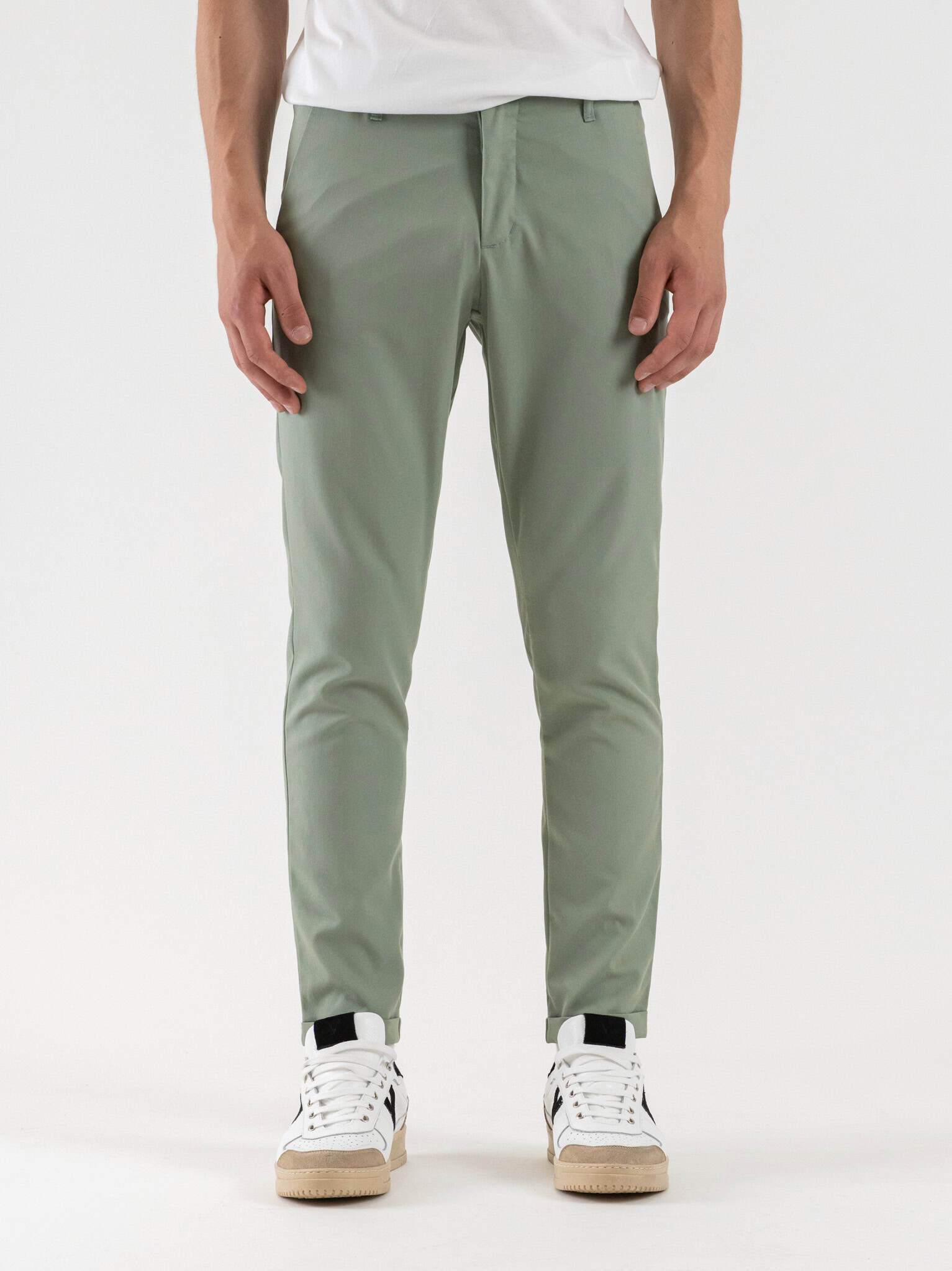 IMPERIAL Pantalone chinos da abito con gamba lunga PD3JLBQ Salvia