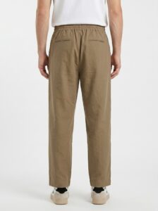 NUSA Pantalone relax con pences e coulisse in vita Almond (1)