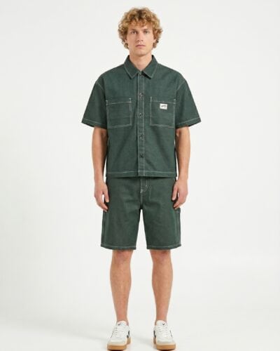 ONLY&SONS Camicia boxy fit da coordinato a M/M con tasconi frontali ZEALAND 22038342 Dark Green Denim