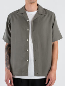 ONLY&SONS Camicia regular a MM con collo bowling PERU 22036397 Castor Grey (2)