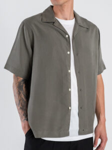 ONLY&SONS Camicia regular a MM con collo bowling PERU 22036397 Castor Grey (4)