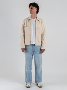 ONLY&SONS Giacchetta boxy over in cotone con tasconi e zip CASSEL 22035559 Ecru (1)