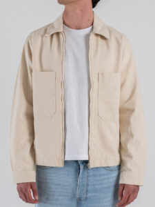 ONLY&SONS Giacchetta boxy over in cotone con tasconi e zip CASSEL 22035559 Ecru (2)