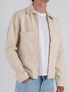 ONLY&SONS Giacchetta boxy over in cotone con tasconi e zip CASSEL 22035559 Ecru (4)