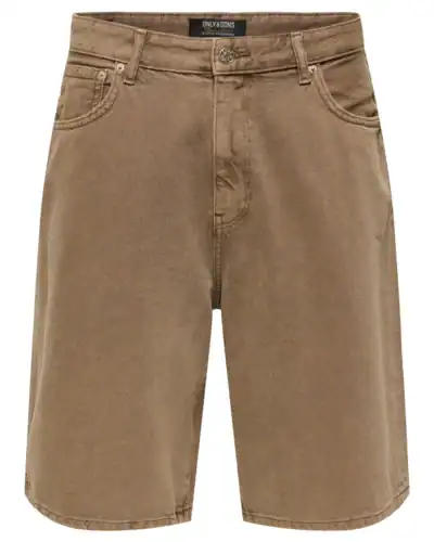 ONLY&SONS Jorts baggy in jeans CARL 22036602 Brown Denim