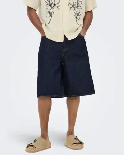 ONLY&SONS Jorts baggy in jeans CARL 22036916 Dark Blue Denim