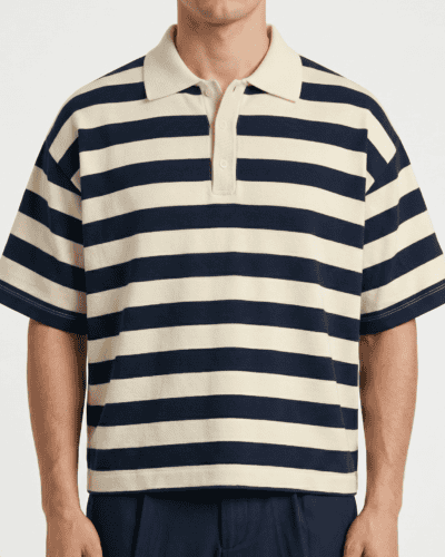 Polo over a righe con M/M 2213 Blu