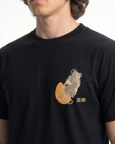 SEINSE T-shirt over con stampa carpa TE3294SS Nero