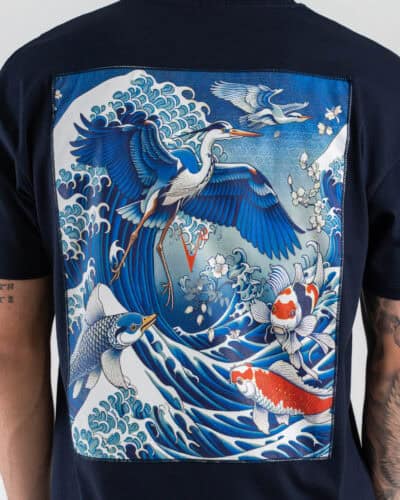 V2 T-shirt regular con stampa sul retro CARPE Blu