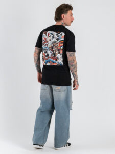 V2 T-shirt regular con stampa sul retro SAMURAI Nero (1)