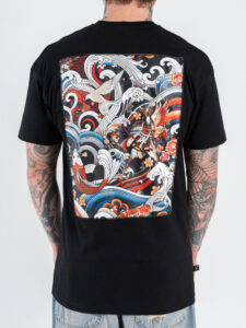 V2 T-shirt regular con stampa sul retro SAMURAI Nero (2)