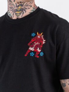 V2 T-shirt regular con stampa sul retro SAMURAI Nero (5)