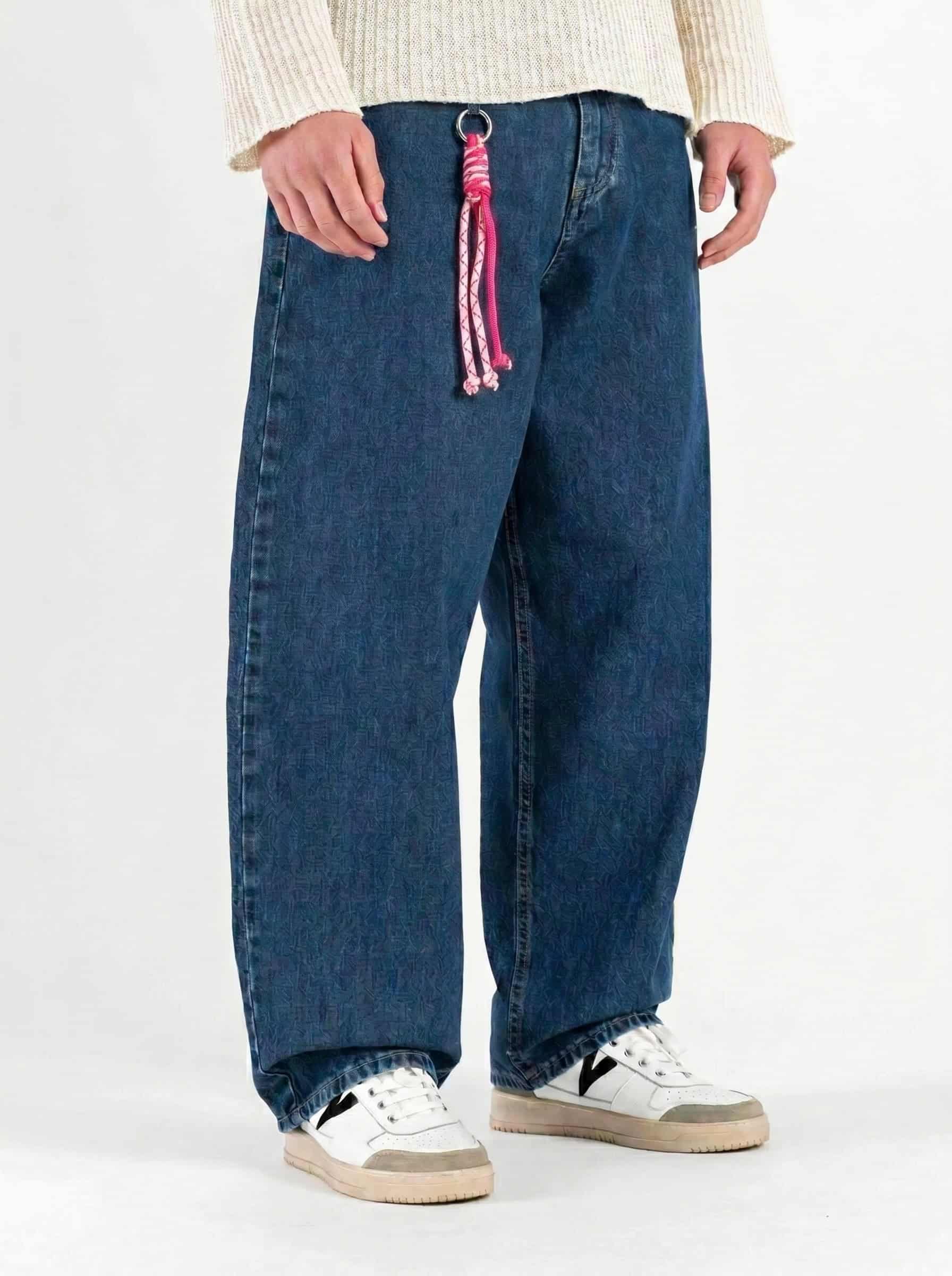 ESTASI Jeans balloon con Scooby-Doo Arancio fluo/azzurro NICO PAZ Blu