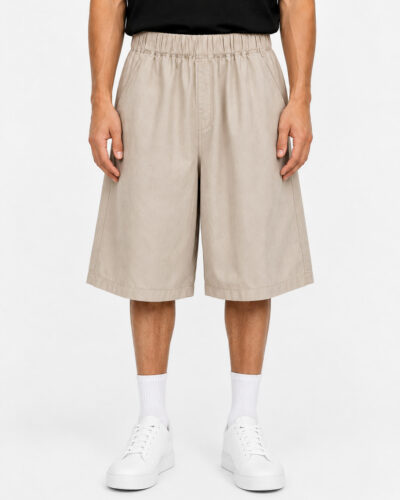 IMPERIAL Jorts over da coordinato in cotone leggero con elastico in vita e tasca posteriore D9090BRM3 Beige