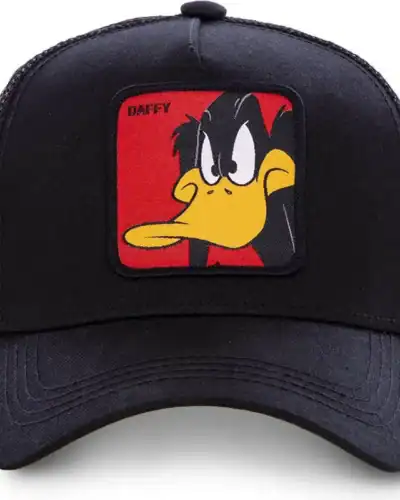 CAPSLAB Cappellino nero con patch rossa DAFFY
