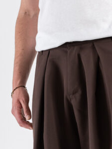 Coordinato over con Giacca MM un petto e mezzo + Jorts GR584 Moro (9)