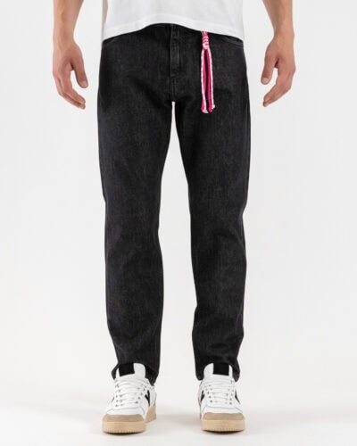 ESTASI Jeans loose fit senza rotture con Scooby-Doo Rosa/Fuxia RONALDO Washed Black
