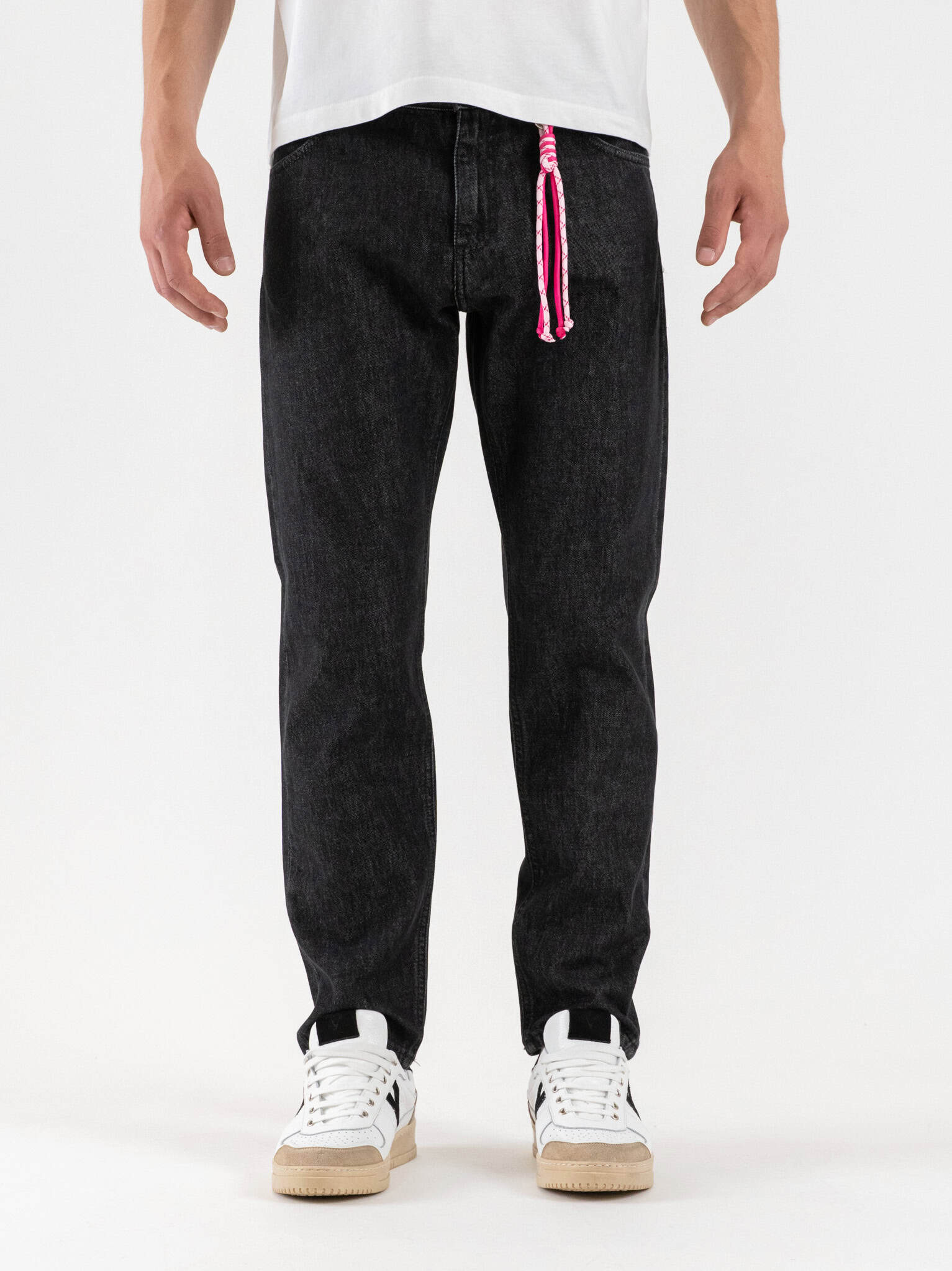 ESTASI Jeans loose fit senza rotture con Scooby-Doo Rosa/Fuxia RONALDO Washed Black