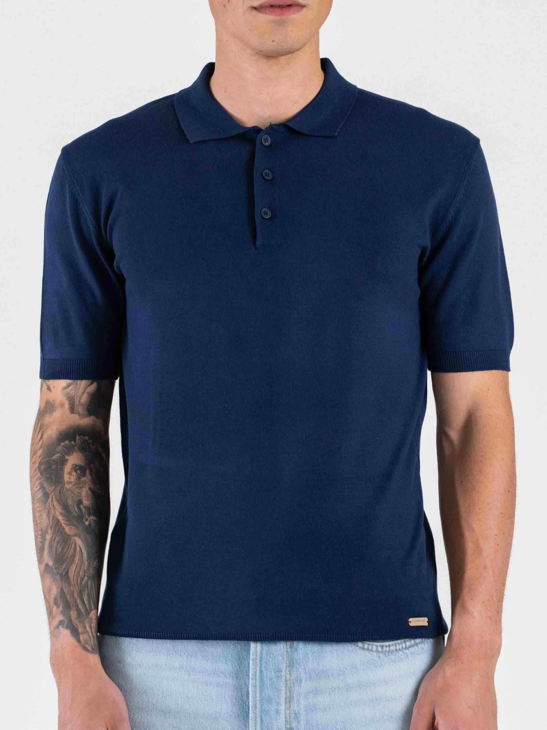 GIANNI LUPO Polo basica in tinta unita GL511S Navy