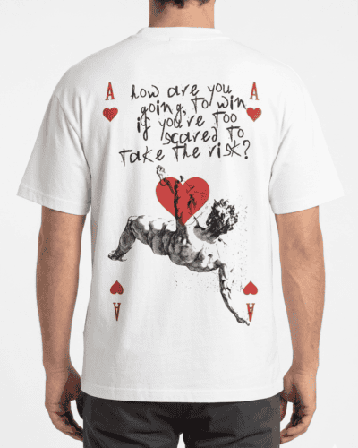 INDEPENDENT REPUBLIC T-shirt boxy fit con stampa RISKTAKER Bianco